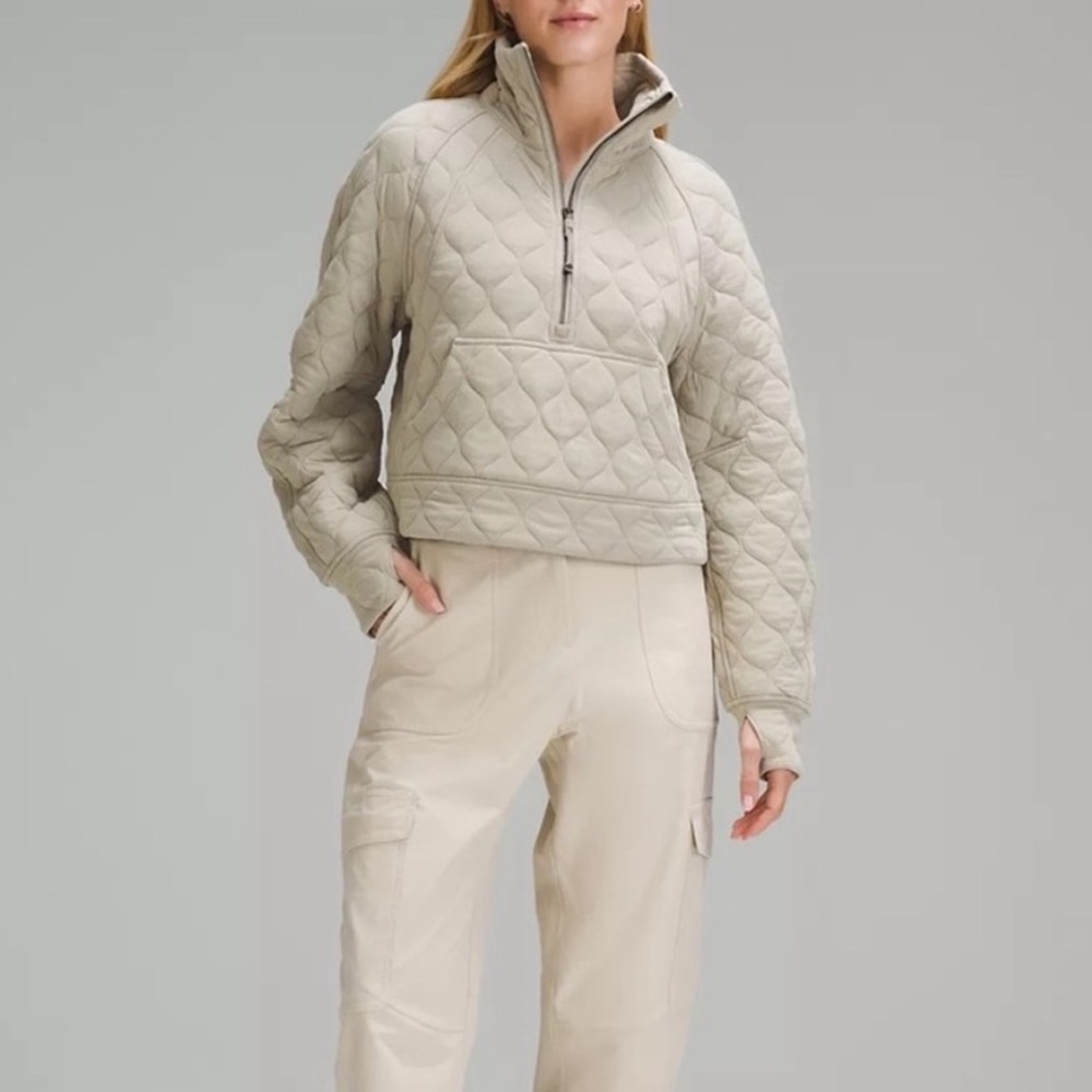 Lululemon Quilted Scuba Half Zip Oversized Scuba Pullover